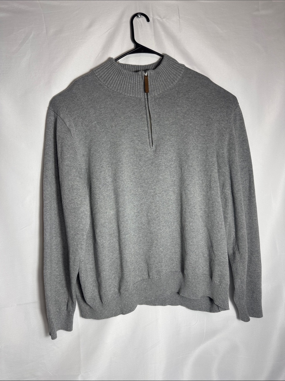 Duluth Trading Co Men's Grey 1/4 Zip Sweater Size 3XL